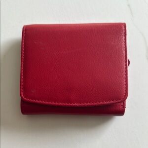 Red Leather Women's Wallet